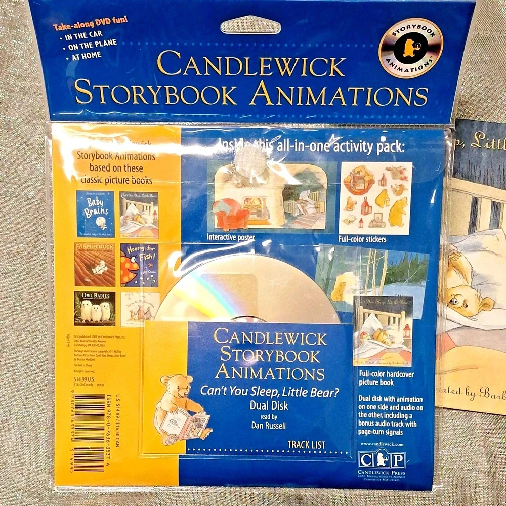 Can't You Sleep Little Bear? Book DVD Audio Stickers Poster Candlewick Press NOS